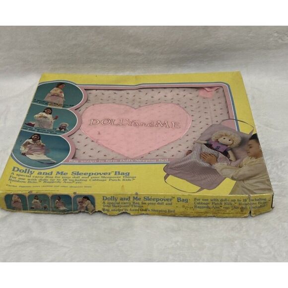 Vtg Dolly And Me Sleepover Bag Pink Floral For Dolls Up To 18” Embroidered - Picture 5 of 13